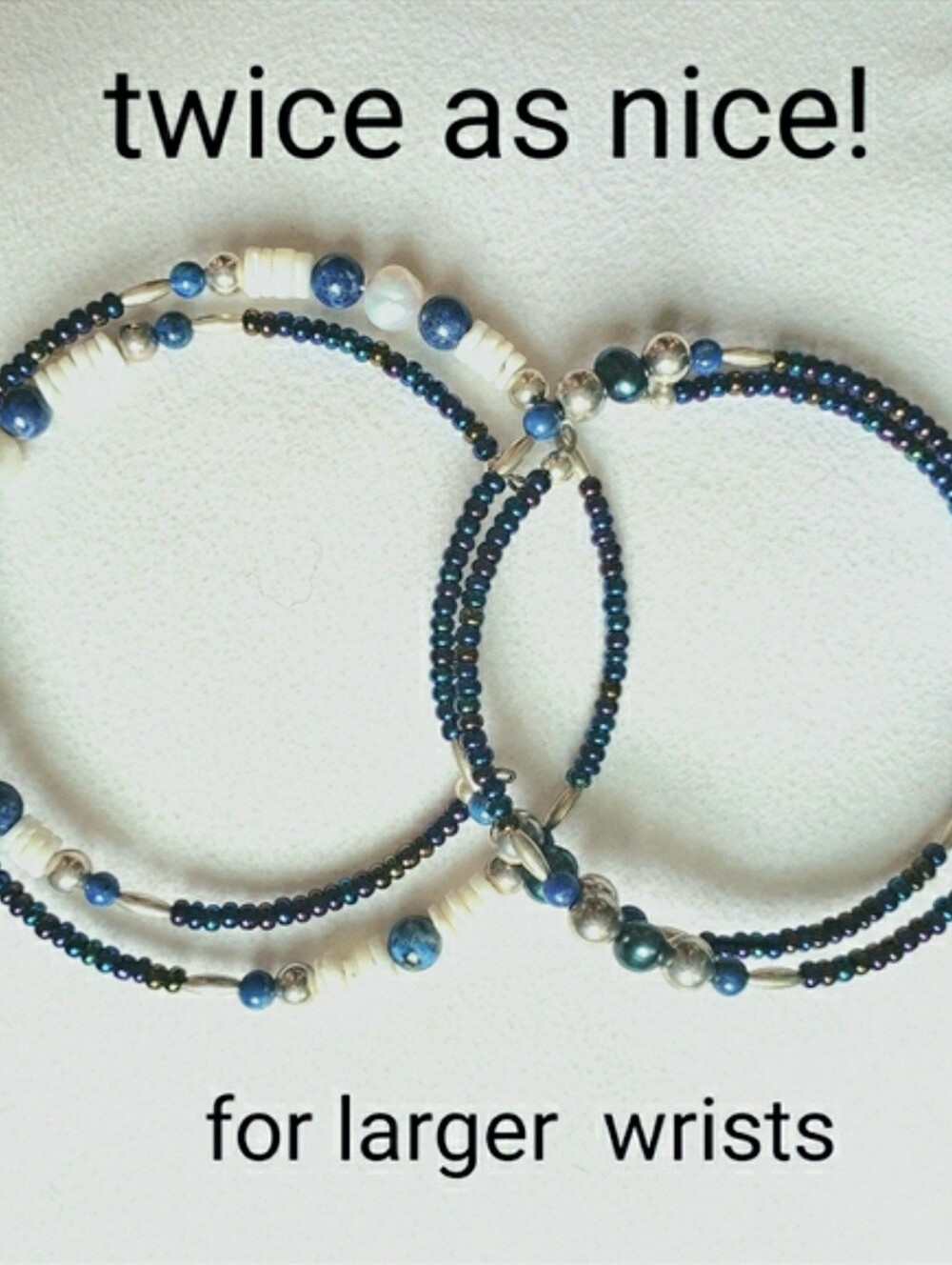 Two Big Wrist Bracelets With Freshwater Pearls And Stones With Sterling Silver